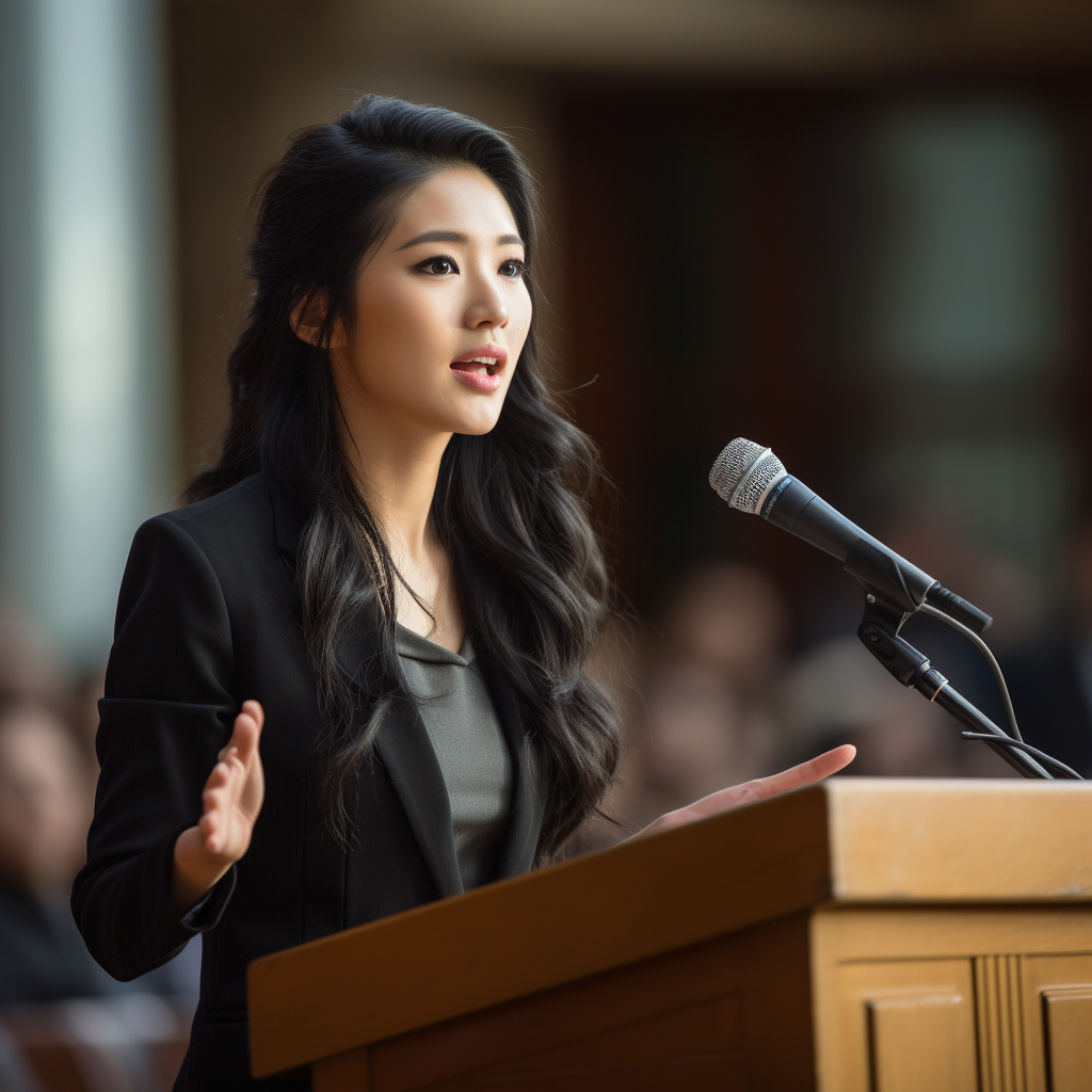 woman as public speaker